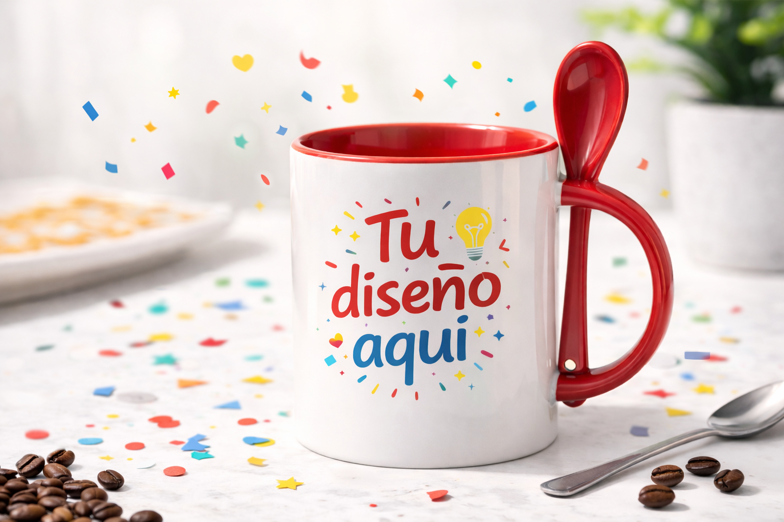 Taza con cucharita